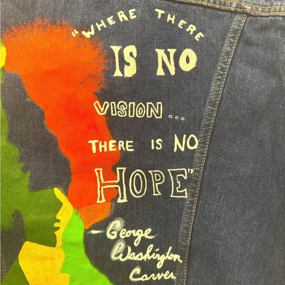 Custom “Black History” Levi’s Jacket W SzM - Picture 4 of 6